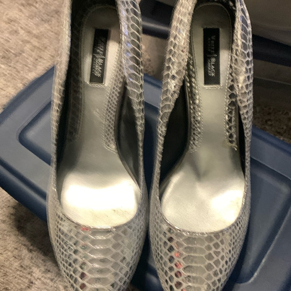 Silver heels from White House Black Market